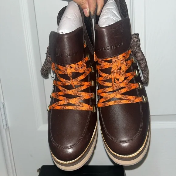 Cole Haan Waterproof Hiker Boots — Brown Leather — Women’s — With Box - Picture 4 of 13